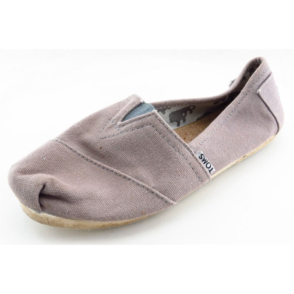 Toms Loafers Gray Fabric Women Shoes Size 7 Medium